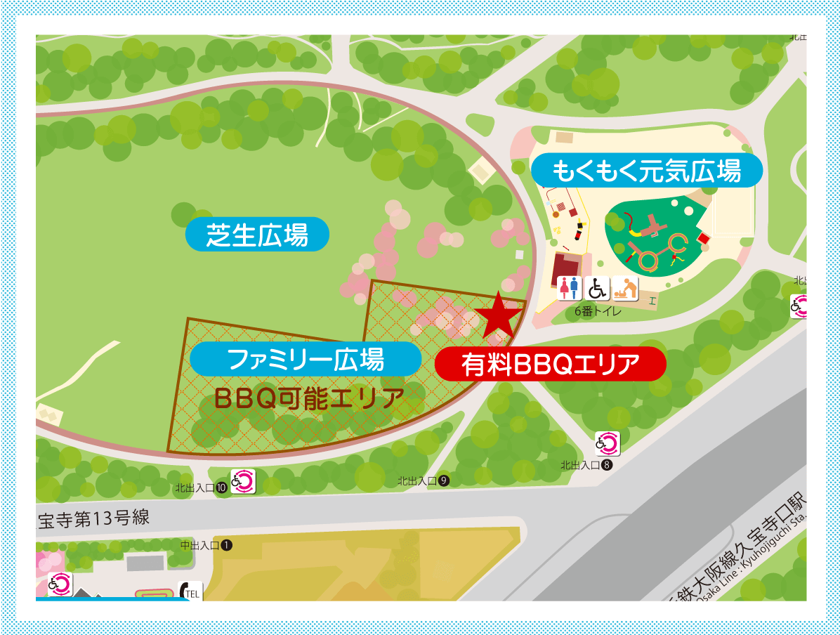 久宝寺緑地　マップ